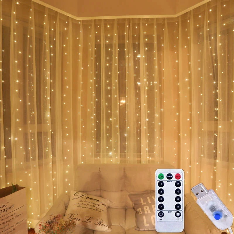 Christmas LED String Lights for Curtain