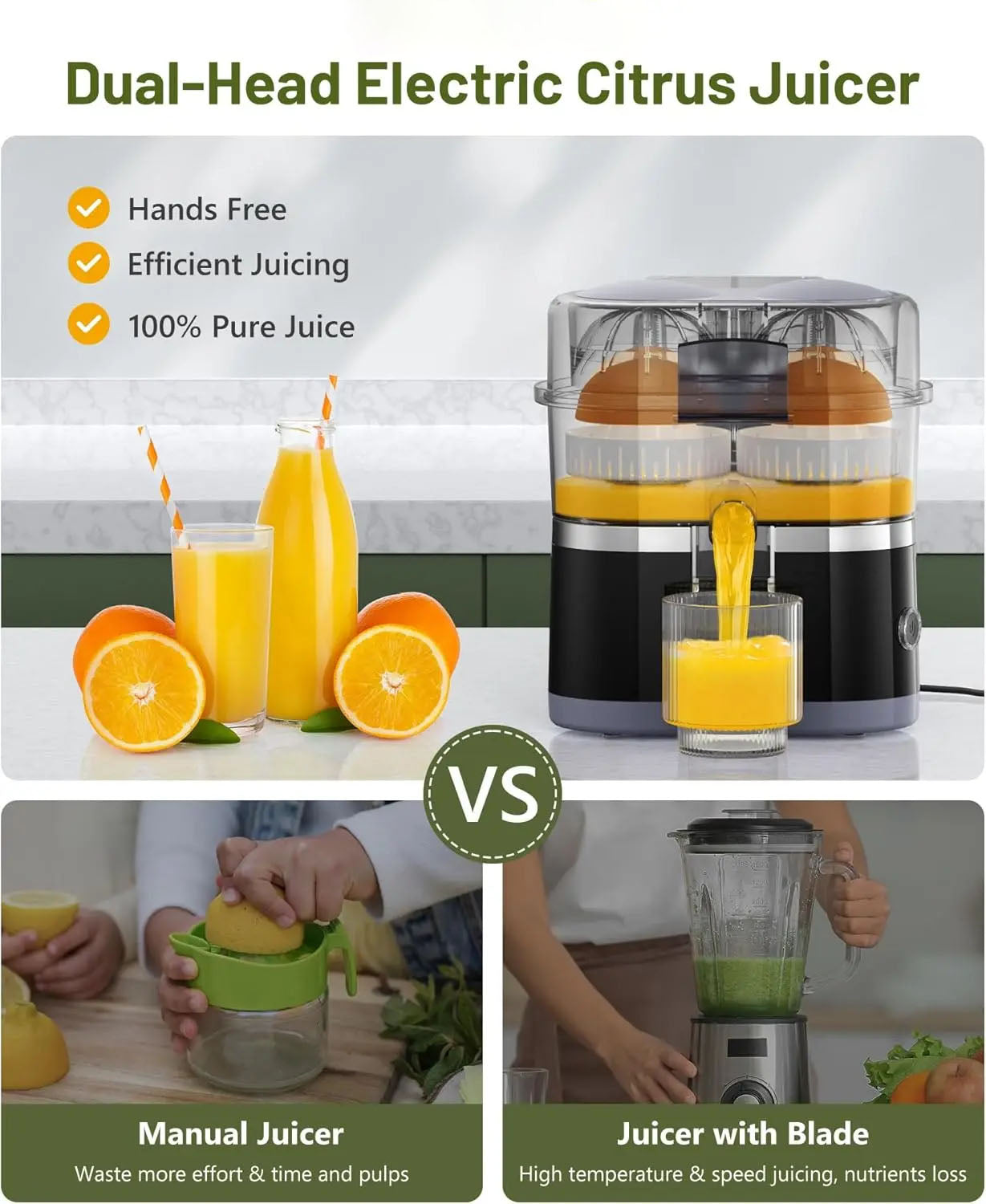 Dual Head Electric Juicer